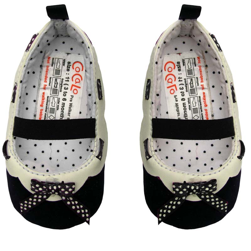 پاپوش کودک دخترانه طرح پاپیون نواری