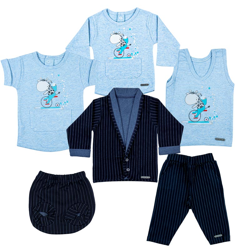 پک لباس اقتصادی کودک طرح زرافه کد 1009