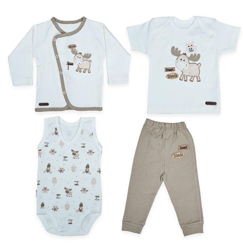 پک لباس اقتصادی کودک طرح گوزن کد 1001