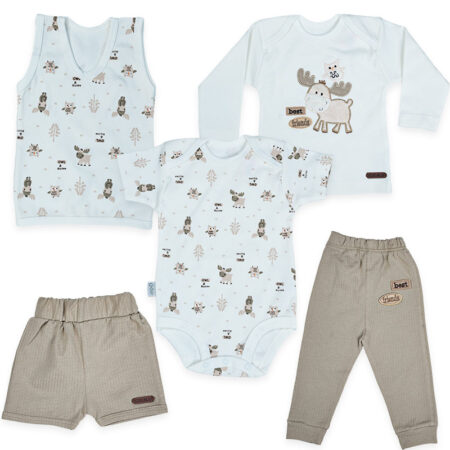 پک لباس اقتصادی کودک طرح گوزن کد 1002