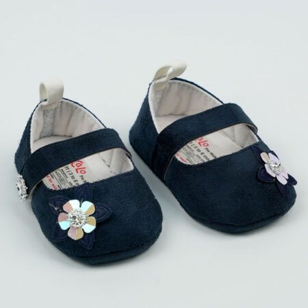 پاپوش کودک دخترانه طرح گل نمدی