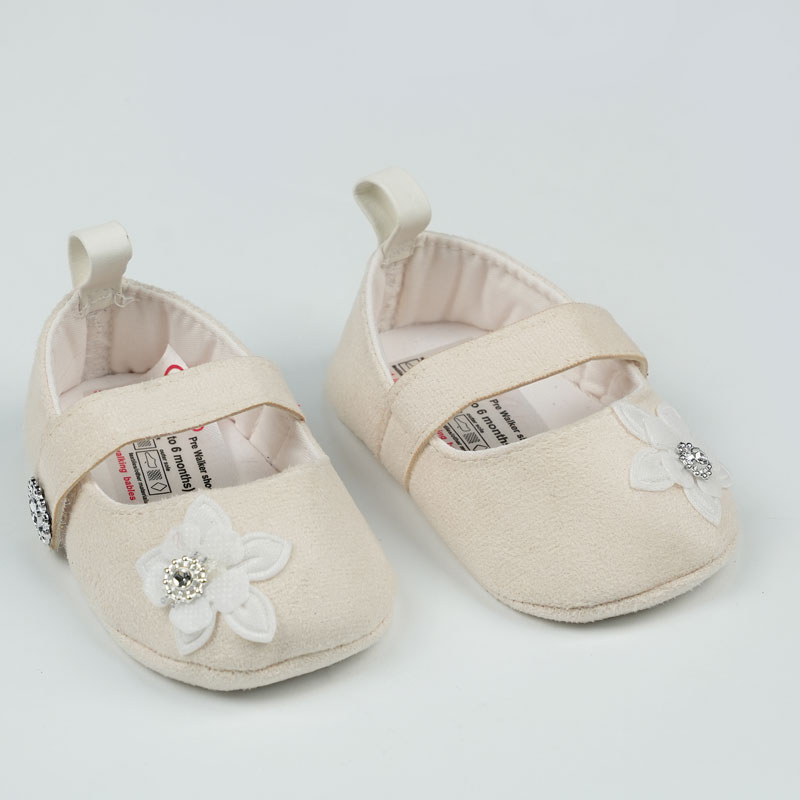 پاپوش کودک دخترانه طرح گل نمدی