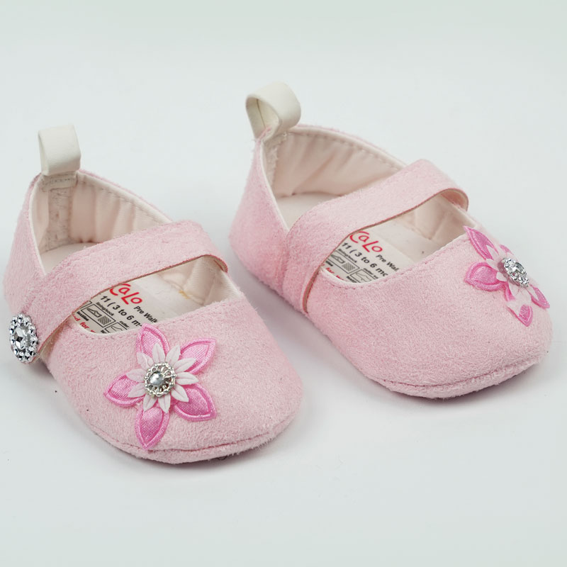 پاپوش کودک دخترانه طرح گل نمدی