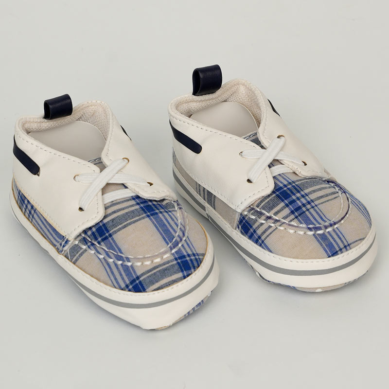 پاپوش کودک پسرانه طرح کالج چهارخونه