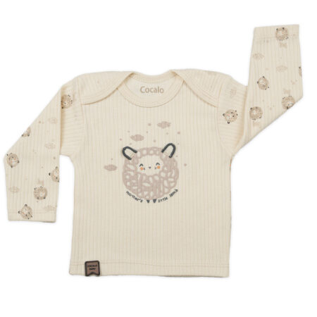 بلوز آستین بلند طرح گوسفند